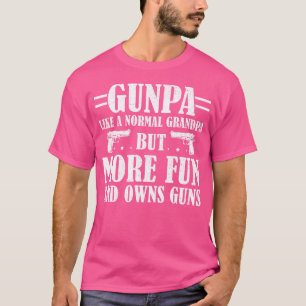 Grappige gunpa als een normale opa, maar leuker en t-shirt