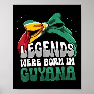 Grappige Guyaanse vlag Guyana Poster