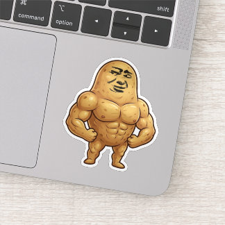 Grappige Gym Aardappel Sticker