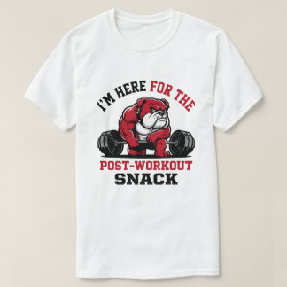 Grappige Gym Bulldog Post-workout Snack T-shirt