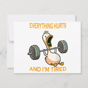 Grappige gym eend citeren alles doet pijn en ik be
