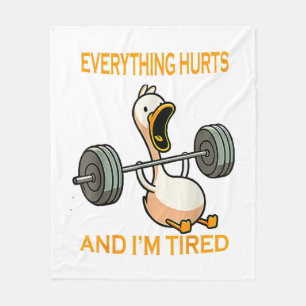 Grappige gym eend citeren alles doet pijn en ik be fleece deken