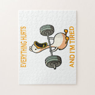 Grappige gym eend citeren alles doet pijn en ik be legpuzzel