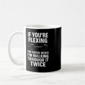 Grappige Gym Flexing Workout Bodybuilding 2 Koffiemok (Links)