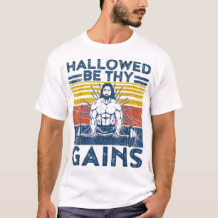 Grappige Gym Hallow Be Thy Winst Fitness Workout J T-shirt