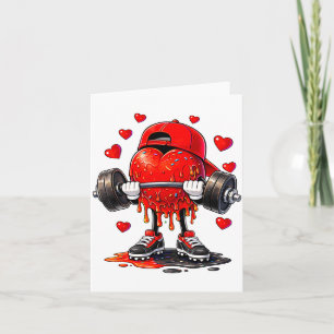 Grappige Gym Hart Gewichtheffen Fitness Workout Dr Kaart