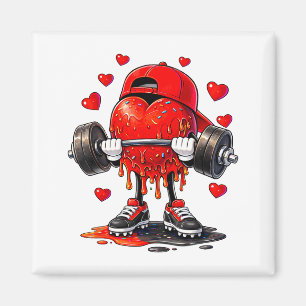Grappige Gym Hart Gewichtheffen Fitness Workout Dr Magneet