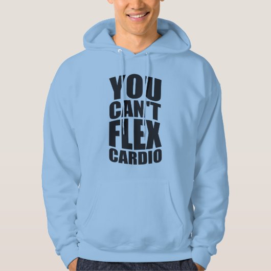 Grappige Gym Joke - Flex Cardio Hoodie (Voorkant)