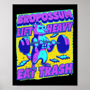 Grappige Gym Lift Heavy Eat Trash Gewichtheffen Op Poster