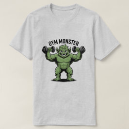 Grappige Gym Monster Lifting Gewichten Cartoon T-shirt