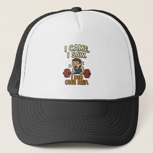Grappige Gym Quote Trucker Hat Trucker Pet (Voorkant)