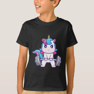 Grappige Gym Shirten Deadlifting Unicorn - Workout T-shirt