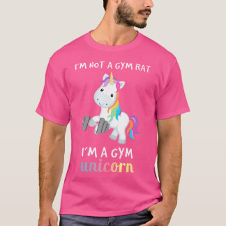 Grappige Gym T Shirt Fitness Training Eenhoorn Lov