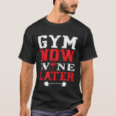 Grappige Gym Wijn Workout Graphic T-shirt (Voorkant)