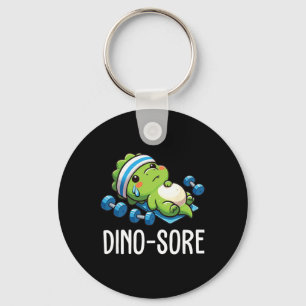 Grappige Gym Workout Dinosaurus Gewichtheffen Gym  Sleutelhanger