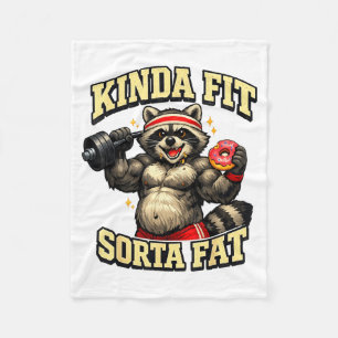 Grappige gymwasbeer_ Een beetje fit Enigszins dik Fleece Deken