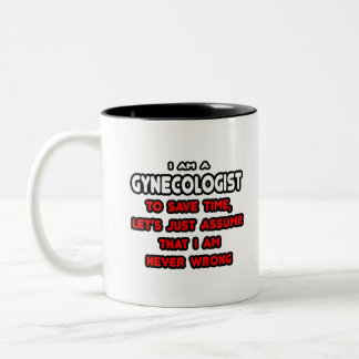 Grappige gynaecoloog T-shirts Tweekleurige Koffiemok