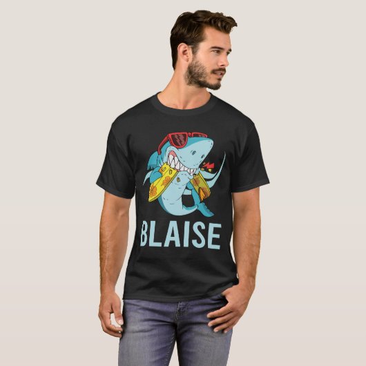 Grappige Haai - Blaise Naam T-shirt (Voorkant volledig)