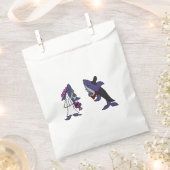 Grappige haai bruid en bruidegom bruiloft gunst ta bedankzakje (Geknipt)