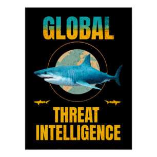 Grappige Haai Cyber Security Expert Perfect Poster