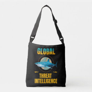 Grappige Haai Cyberbeveiligingsexpert Crossbody Tas