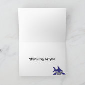 Grappige haai Denken aan je kaart (Binnen)