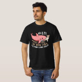 Grappige haai en kat gecombineerd t-shirt (Voorkant volledig)
