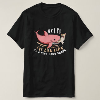 Grappige haai en kat gecombineerd t-shirt