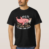 Grappige haai en kat gecombineerd t-shirt (Voorkant)