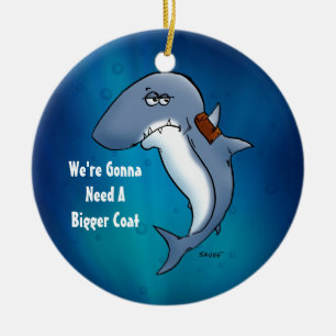 Grappige Haai Heeft Een Groter Jas Ornament Nodig