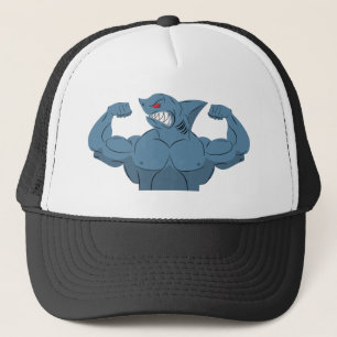 Grappige Haai In De Fitnesszaal Fitness Training Trucker Pet