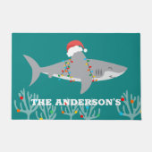 Grappige haai kerst deur mat (Voorkant)