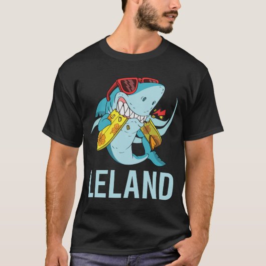 Grappige Haai - Leland Naam T-shirt (Voorkant)