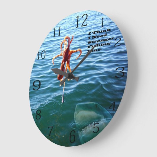 Grappige haai wil octopus, grote klok (Hoek)
