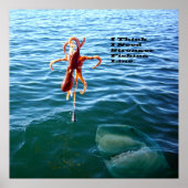 Grappige haai wil octopus, poster (Voorkant)