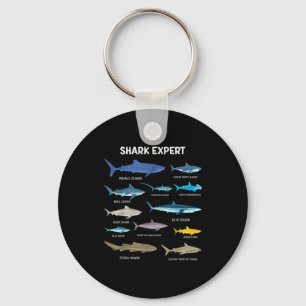 Grappige haaien T-shirt voor mannen Oceaan vis kin Sleutelhanger