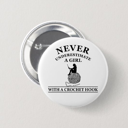 grappige haakcitaten ronde button 5,7 cm (Voorkant /achterkant)