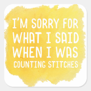 Grappige haaksteek vierkante sticker