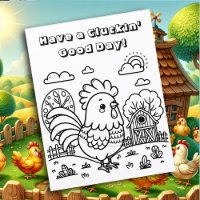 Grappige Haan en Chicken Pun Kleur Me