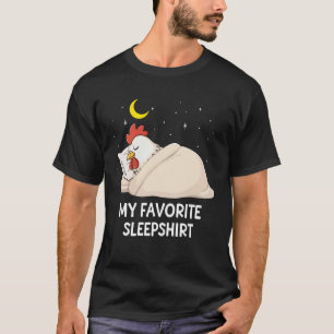 Grappige Haan Favoriete Slaapshirt Pyjama Dierenpa T-shirt