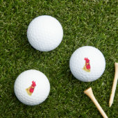 Grappige haan golfballen (Insitu Gras)