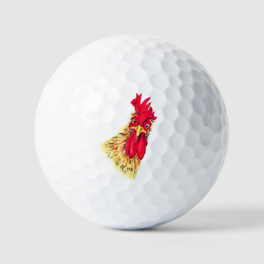 Grappige haan golfballen (Voorkant)