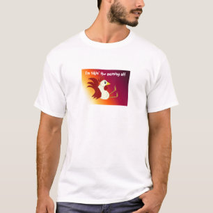 Grappige Haan met Spreuk T-shirt