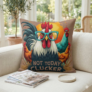 Grappige Haan "Nee vandaag, Kuiken" Boerderij Leve Kussen