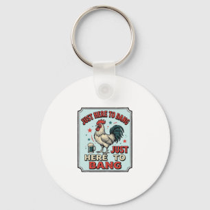 Grappige Haan Vintage Gravure Shirt Ontwerp (2)_1 Sleutelhanger