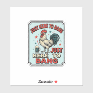 Grappige Haan Vintage Gravure Shirt Ontwerp (2)_1 Sticker