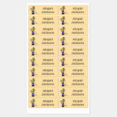 Grappige hagedis zingen cartoon gepersonaliseerd labels (Vel)