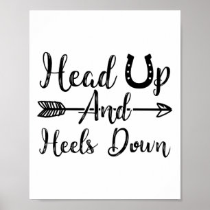 Grappige Hakken Down Paardrijden Gift Girl Poster