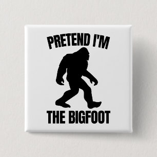 Grappige Halloween 2020 - Doe alsof ik de Bigfoot Vierkante Button 5,1 Cm