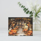 Grappige Halloween aankondiging van verhuizing naa (Staand voorkant)